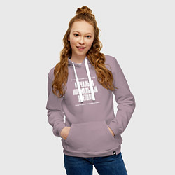 Толстовка-худи хлопковая женская Нормальный диетолог нереально, цвет: сиреневый — фото 2