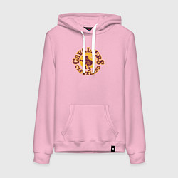 Толстовка-худи хлопковая женская Cavaliers man, цвет: светло-розовый