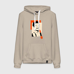 Женская толстовка-худи Девушка с помадой в стиле поп-арт