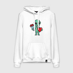 Женская толстовка-худи Влюблённый инопланетянин