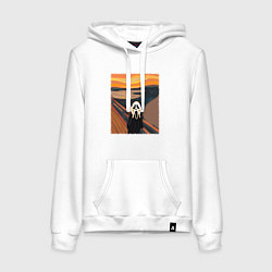 Женская толстовка-худи Крик картина мунка