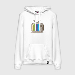 Женская толстовка-худи Retro television