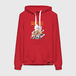 Женская толстовка-худи Ванпис Монки Д Луффи молния