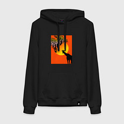 Женская толстовка-худи Жираф в саванне