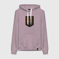Толстовка-худи хлопковая женская ACDC в стиле нашивки, цвет: сиреневый