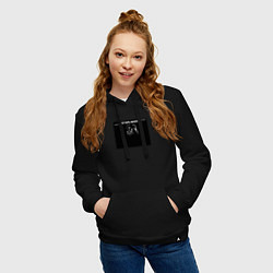 Толстовка-худи хлопковая женская Звёздные войны вейдер надпись, цвет: черный — фото 2