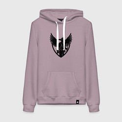 Женская толстовка-худи Огненный страж с крыльями