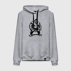 Женская толстовка-худи Грозный сумоист