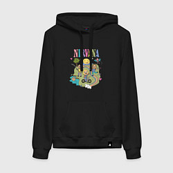 Женская толстовка-худи Нирвана, мультяшный стиль