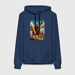 Женская толстовка-худи Казак на коне с совами