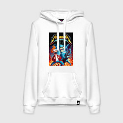 Женская толстовка-худи Вокались Фрай и гитарист Бендер - рок группа Футур