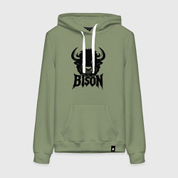 Женская толстовка-худи Мощное граффити бизон