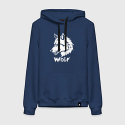 Женская толстовка-худи Волк с оскалом