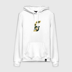 Женская толстовка-худи Черный кролик - геометрическая модерн абстракция