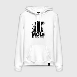 Женская толстовка-худи Крот в черных каплях