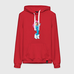 Женская толстовка-худи Розоволосая красотка