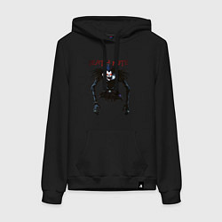 Толстовка-худи хлопковая женская Death Note Ryuk - светлый, цвет: черный
