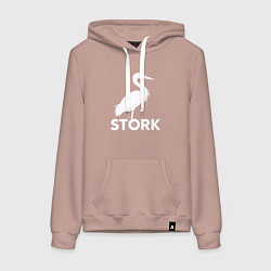Женская толстовка-худи Белый аист