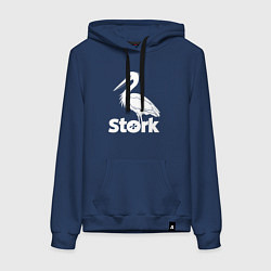 Женская толстовка-худи Аисты в минимализме