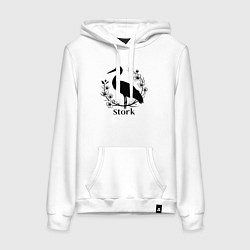 Женская толстовка-худи Аист среди цветов