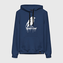 Женская толстовка-худи Воробей в стиле граффити