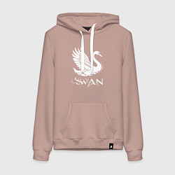 Женская толстовка-худи Лебедь с крыльями