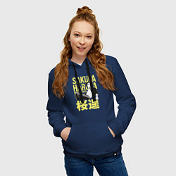 Толстовка-худи хлопковая женская Haruka Sakura - Ветролом, цвет: тёмно-синий — фото 2