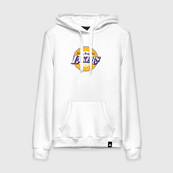 Толстовка-худи хлопковая женская Lakers star, цвет: белый