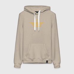 Женская толстовка-худи Христос воскресе из мертвых желтый орнамент