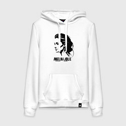 Женская толстовка-худи Анджелина Джоли в профиль