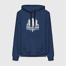 Женская толстовка-худи Красноярск урбан пейзаж