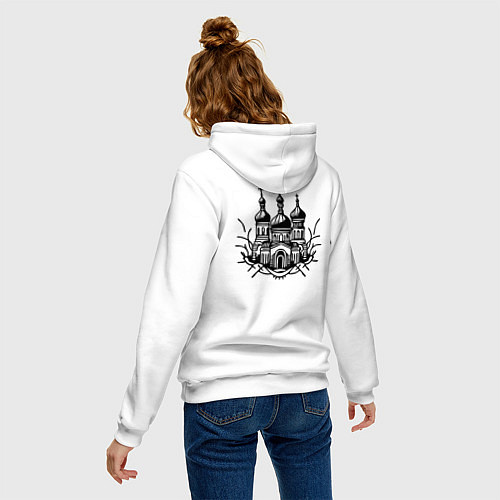 Женская толстовка-худи Купола / Белый – фото 4