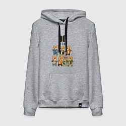 Женская толстовка-худи BTS группа из корги