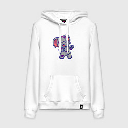 Женская толстовка-худи Слоник зомби