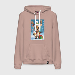 Женская толстовка-худи Милый мультяшный олень