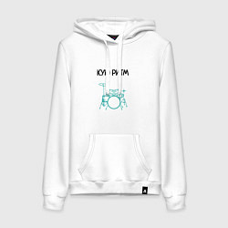 Женская толстовка-худи Кую ритм барабанщик