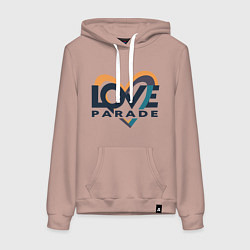 Женская толстовка-худи Логотип Love Parade