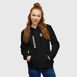 Толстовка-худи хлопковая женская Всё идёт по плану - со знаком анархии, цвет: черный — фото 2