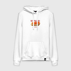 Толстовка-худи хлопковая женская Вкус праздника, цвет: белый