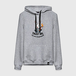 Женская толстовка-худи Кролик с динамитом - Trust me im an engineer