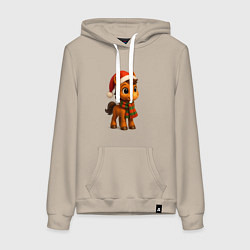 Женская толстовка-худи Новогодняя лошадка 2026