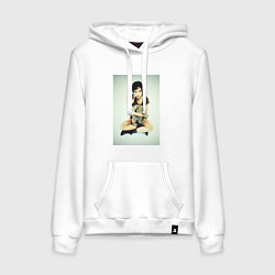 Толстовка-худи хлопковая женская Матильда, цвет: белый