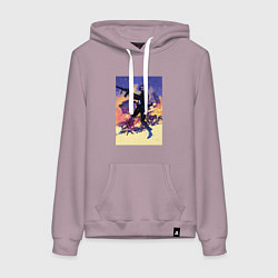 Женская толстовка-худи John Wick on fire