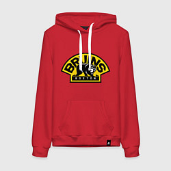 Толстовка-худи хлопковая женская HC Boston Bruins Label, цвет: красный