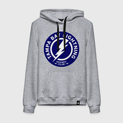 Толстовка-худи хлопковая женская HC Tampa Bay Lightning, цвет: меланж