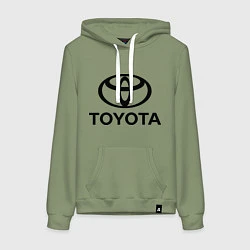 Толстовка-худи хлопковая женская Toyota Logo, цвет: авокадо