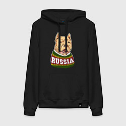 Женская толстовка-худи Made in Russia: собака