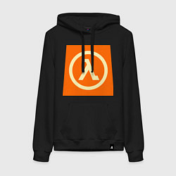 Толстовка-худи хлопковая женская Half-Life, цвет: черный