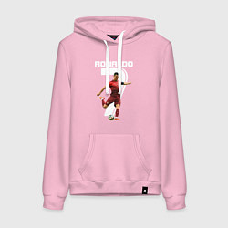 Толстовка-худи хлопковая женская Ronaldo 07, цвет: светло-розовый