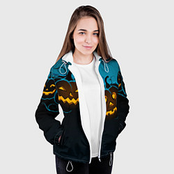 Куртка с капюшоном женская Halloween3, цвет: 3D-белый — фото 2